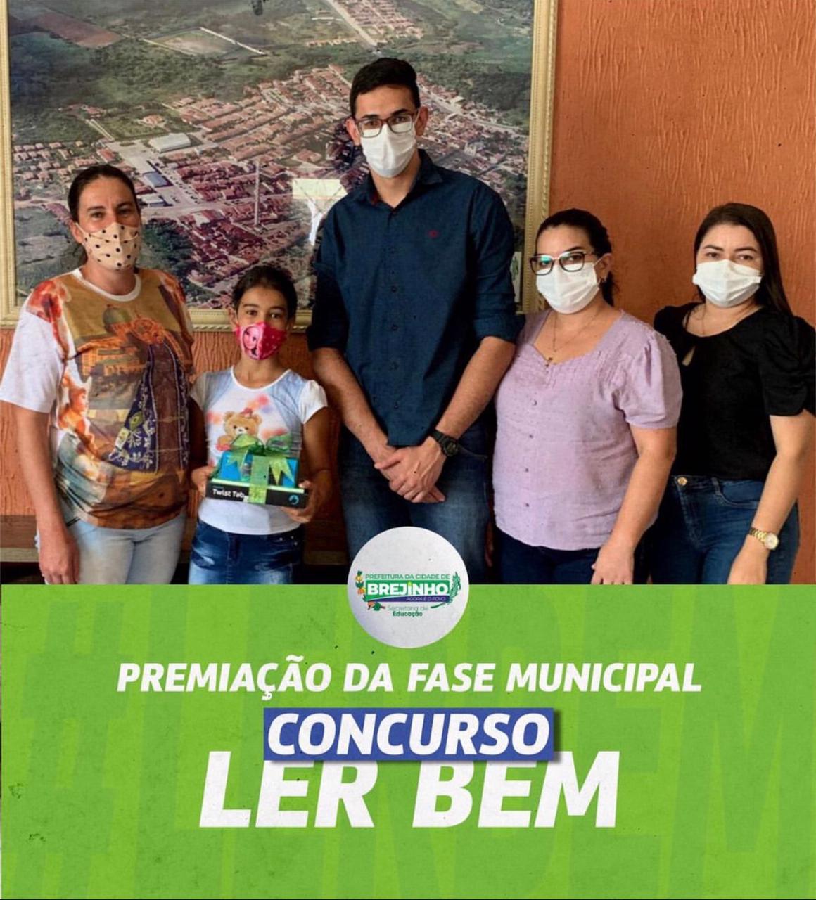 Prefeitura de Brejinho parabeniza estudantes que venceu etapa municipal do concurso Ler Bem