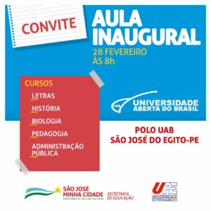 Read more about the article Aula Inaugural de cursos superiores da UPE em SJE acontece no dia 28 de Fevereiro