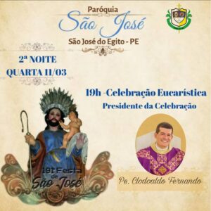 Read more about the article Padre Clodoaldo Fernando celebra na 2ª noite da Festa de São José