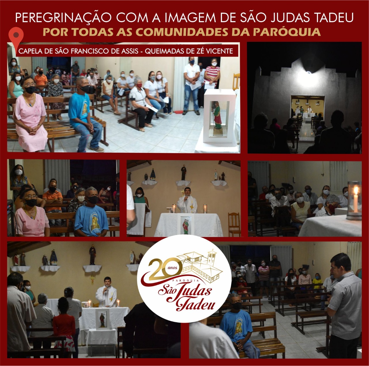 You are currently viewing Imagem peregrina de São Judas Tadeu chegou a comunidade de Queimada de Zé Vicente