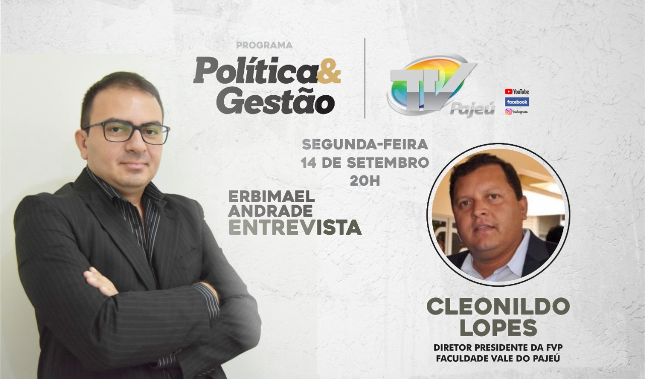 You are currently viewing Segunda é dia do Programa Política e Gestão, as 20h no facebook e YouTube da TV Pajeú