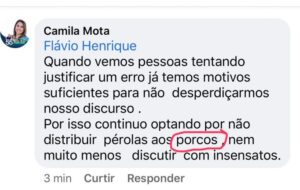 Read more about the article Candidata a vice-prefeita de Ouro Velho é acusada de chamar população de ‘porcos’