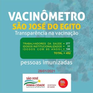 Read more about the article 452 pessoas já foram vacinadas contra a covid-19 em SJE