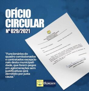 Read more about the article Prefeito vai demitir servidores da prefeitura que forem flagrados em aglomerações na PB