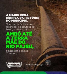 Read more about the article No dia da Emancipação, prefeito anuncia ramal da adutora para Brejinho