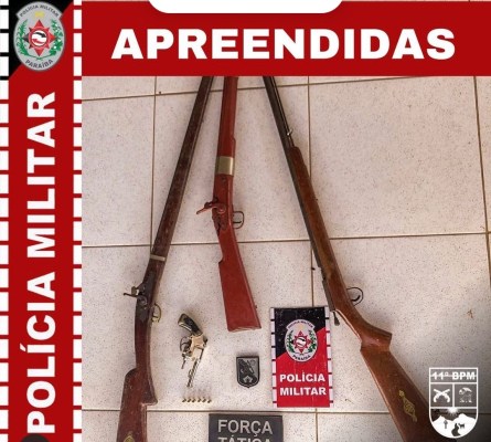 You are currently viewing Polícia Militar apreende quatro armas de fogo em cidade do Cariri paraibano