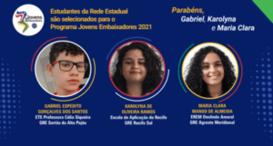 Read more about the article Estudante da ETE Célia Siqueira é único sertanejo entre 24 brasileiros selecionado para Programa Jovens Embaixadores 2021