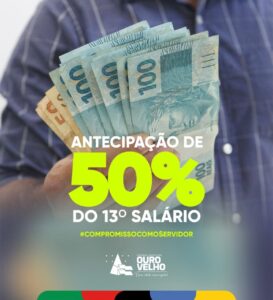 Read more about the article Prefeitura de Ouro Velho já pagou 1ªparcela do 13° salário dos servidores