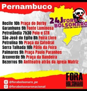 SJE será uma das 200 cidades que terá manifestação contra Bolsonaro neste sábado (24)