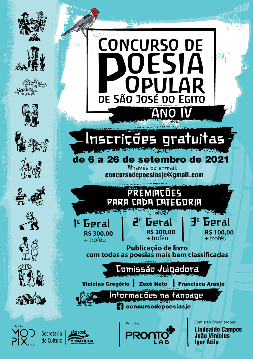 You are currently viewing Estão abertas as inscrições para o Concurso de Poesia Popular de São José do Egito-PE