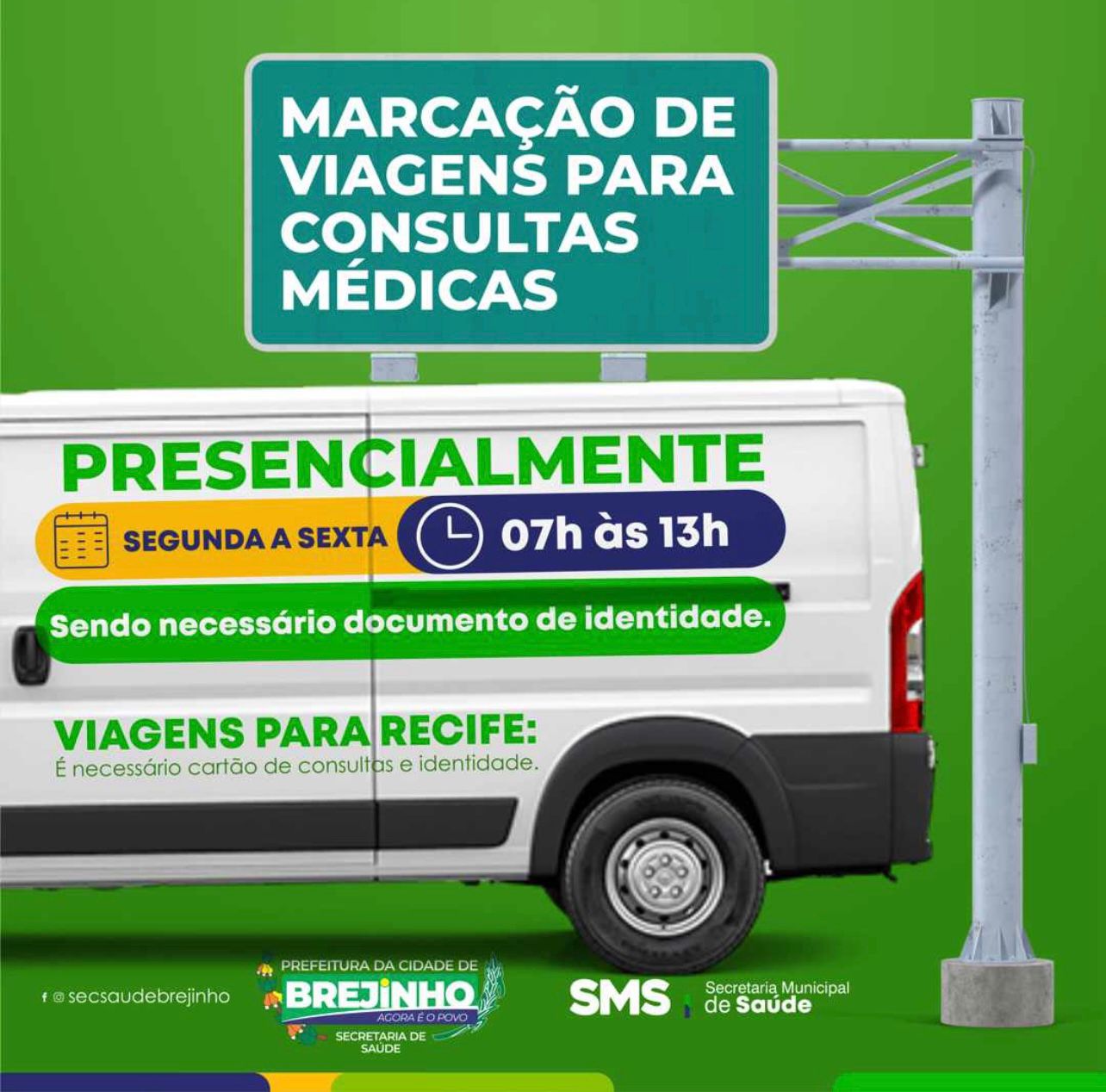 Read more about the article Prefeitura de Brejinho orienta população para marcação de viagens para consultas médicas