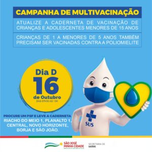 Read more about the article Dia D da campanha de multivacinação será neste sábado (17)