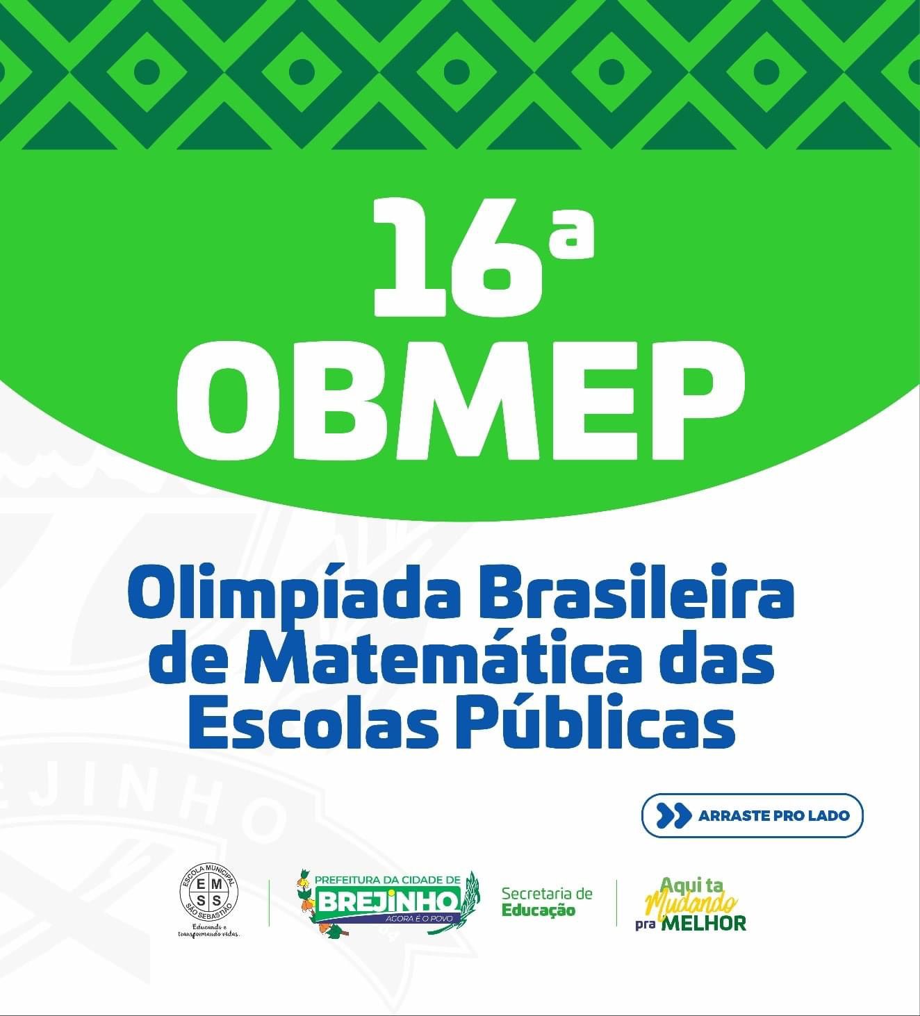 13 alunos da rede municipal de Brejinho receberam menção honrosa por participar da 16ª OBMEP