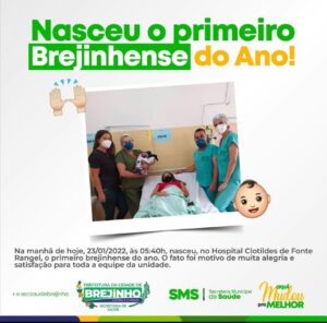 Read more about the article Nasceu o primeiro bebê do ano no Hospital Clodiltes de Fonte Rangel