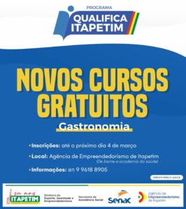 Read more about the article Governo Municipal de Itapetim oferece cursos gratuitos de gastronomia