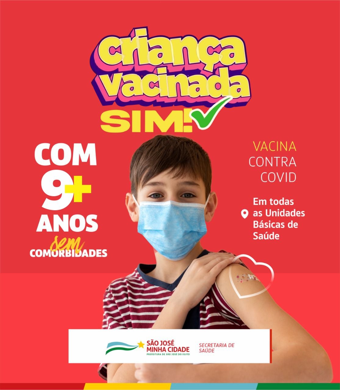 You are currently viewing São José do Egito começa a vacinar crianças com 9 anos sem comorbidades