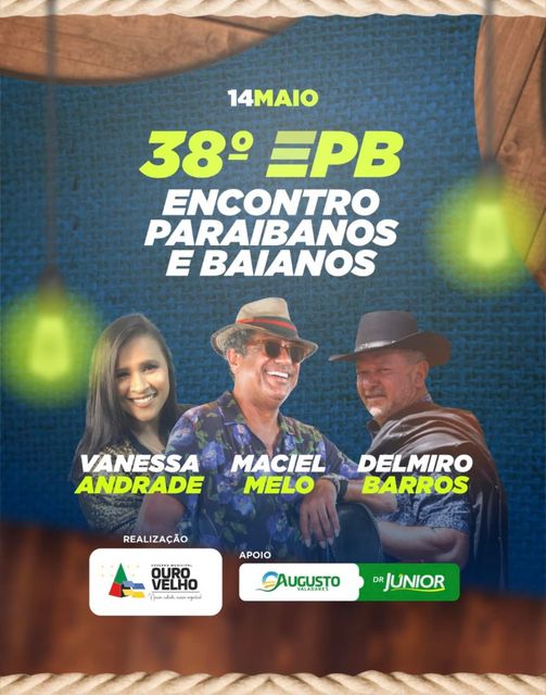 You are currently viewing Prefeitura de Ouro Velho anuncia festa com Delmiro Barros, Maciel Melo e Vanessa Andrade