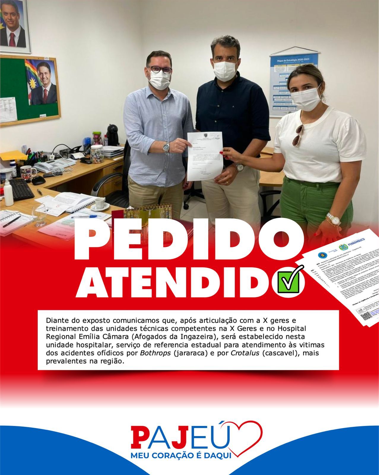 Read more about the article Secretaria de Saúde do Estado atende pedido de Paulo Juca e Jordânia Siqueira