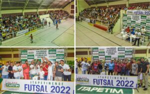 Read more about the article Ginásio ficou pequeno para tanta gente, nas disputas das finais do Itapetinense de futsal 2022