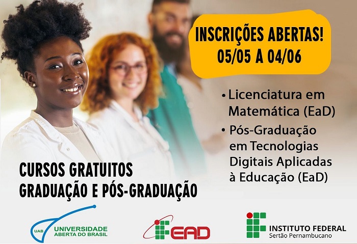 Read more about the article IFSertãoPE está com inscrições abertas para cursos de licenciatura e especialização EaD