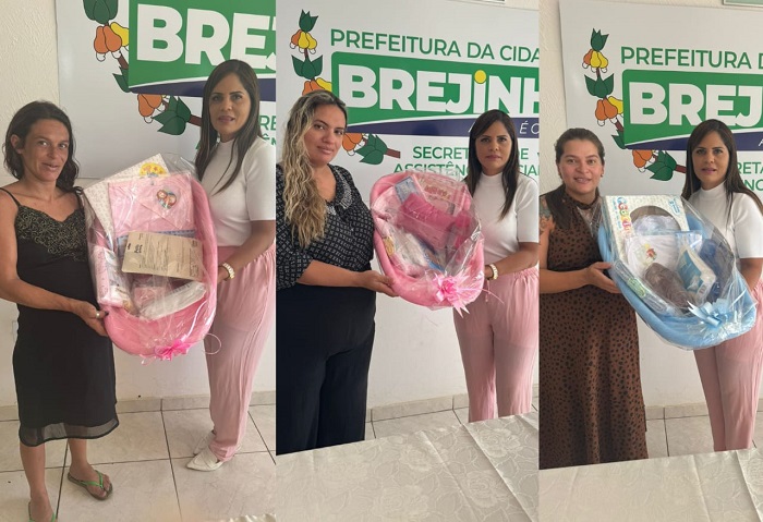 Read more about the article Gestantes recebem kits da Secretaria de Assistência Social de Brejinho