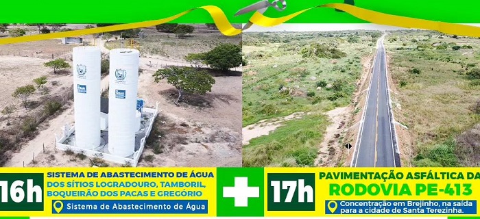 You are currently viewing Prefeitura de Brejinho confirma inauguração de rodovia e sistema de abastecimento para sexta (28)
