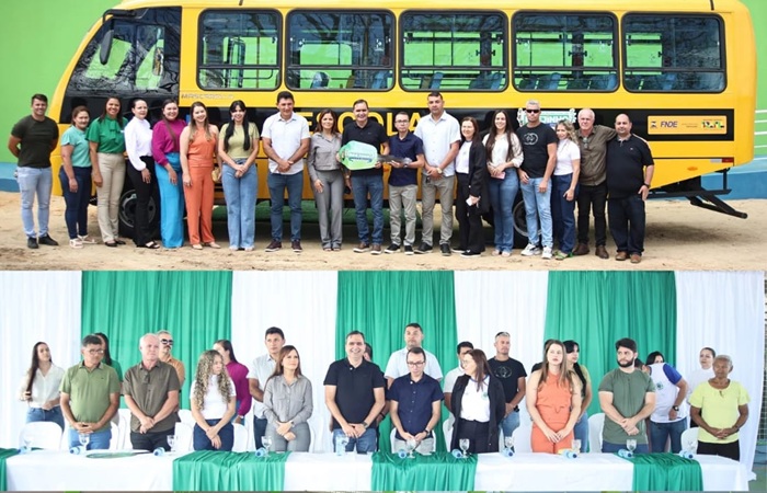 Read more about the article Prefeitura inaugura quadra poliesportiva em Lagoinha e entrega novo ônibus escolar à comunidade