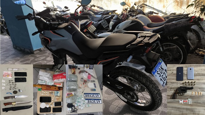 Read more about the article Mega operação policial apreendeu moto, armas, munições e drogas