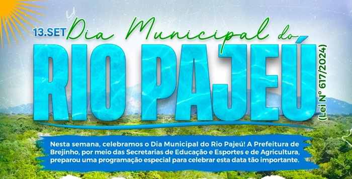 Read more about the article Brejinho terá programação de 3 dias em Comemoração ao Dia Municipal do Rio Pajeú