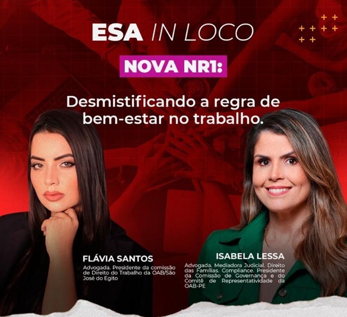 Read more about the article OAB São José do Egito promove capacitação sobre Nova NR-1 e reforça compromisso permanente com a atualização da advocacia