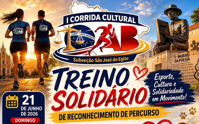 Leia mais sobre o artigo Treino solidário marca contagem regressiva para a 1ª corrida cultural da OAB em São José do Egito