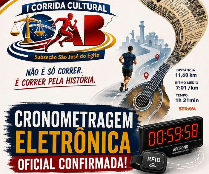Leia mais sobre o artigo Corrida cultural da OAB terá cronometragem eletrônica e reforça compromisso com segurança e profissionalismo